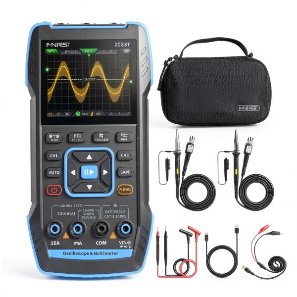 FNIRSI 2C53T 3in1 Oscilloscope Multimeter DDS Generator 2 P6100 Probes-0