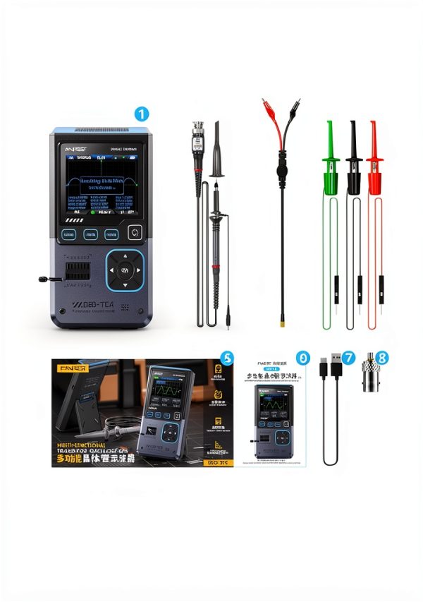 Handheld Oscilloscope FNIRSI DSO‑TC4 10MHz 48MSa/s 3‑in‑1 Tester-8