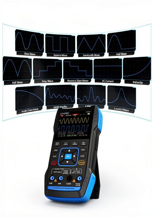 FNIRSI 2C53T Upgraded Handheld Oscilloscope, 50MHz Bandwidth, 250MS/s Sampling Rate, 20000 Counts, 3IN1 Digital Oscilloscope Multimeter DDS Generator, Voltage, Current, Capacitor, Resistor, Diode Test-6