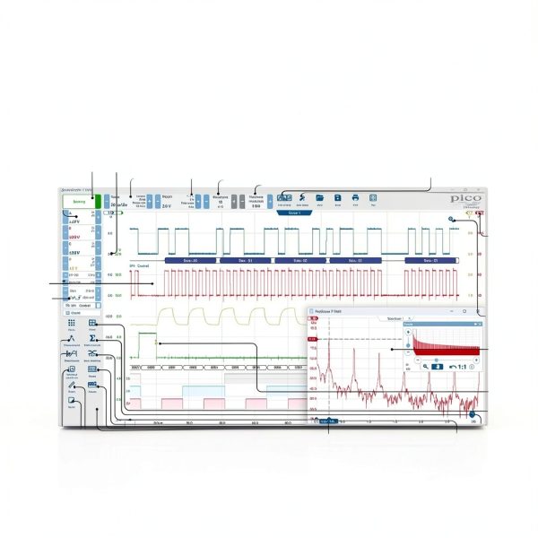 PicoScope 2204A 2-Channel Oscilloscope 10 MHz USB Portable Lab Kit-8