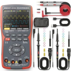 3 in 1 Handheld Oscilloscope Automotive Dual Channel 50MHz with Digital Multimeter and Signal Generator-0