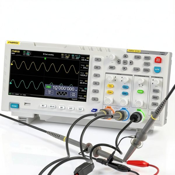FNIRSI 1014D Oscilloscope 2 in 1 Digital Oscilloscope DDS Signal Generator, 100X High Voltage Probe, 2 Channels 100Mhz Bandwidth 1GSa/s Sampling Rate Built-in 1GB Storage Space-5