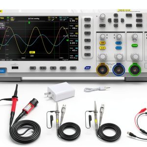 FNIRSI 1014D Oscilloscope 2 in 1 Digital Oscilloscope DDS Signal Generator, 100X High Voltage Probe, 2 Channels 100Mhz Bandwidth 1GSa/s Sampling Rate Built-in 1GB Storage Space-0