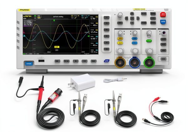 FNIRSI 1014D Oscilloscope 2 in 1 Digital Oscilloscope DDS Signal Generator, 100X High Voltage Probe, 2 Channels 100Mhz Bandwidth 1GSa/s Sampling Rate Built-in 1GB Storage Space-0
